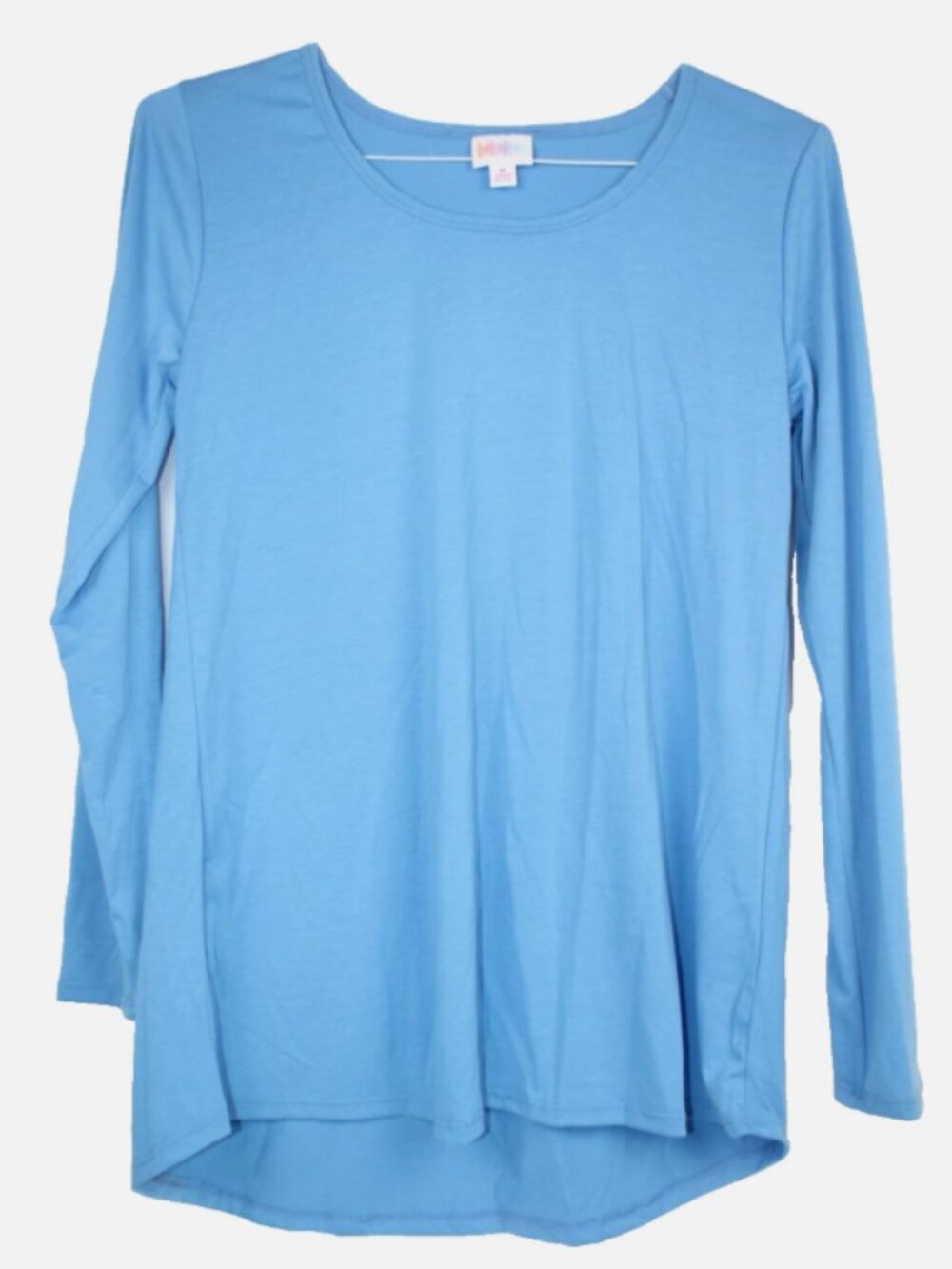 LuLaRoe LYNNAE Women's Shirt Top Long Sleeves NWT Size M Medium Blue Solid